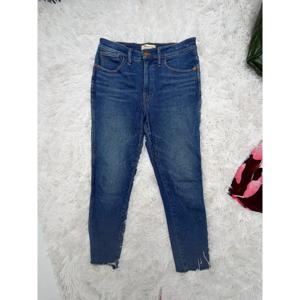 Madewell 10 Inch High Rise Skinny Jeans Size 29 Step Raw Hem Denim